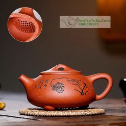 Ấm Tử Sa Nghi Hưng Dáng Thạch Biều Long Huyết Sa 250ml ATS085 (1)