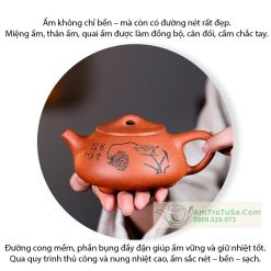 Ấm Tử Sa Nghi Hưng Dáng Thạch Biều Long Huyết Sa 250ml ATS085 (18)